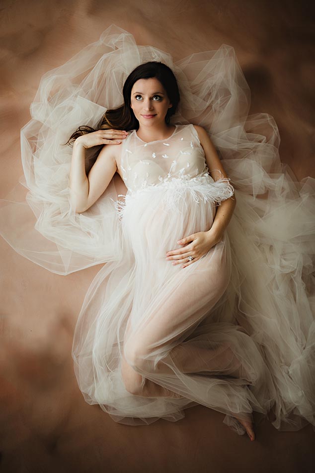 pregnant woman in gown