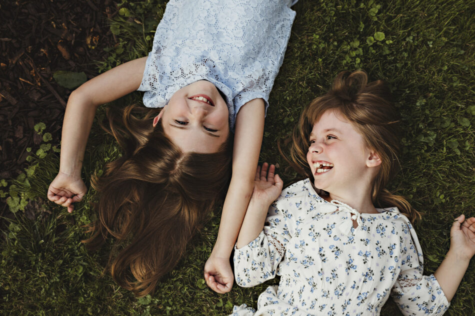 sisters girls playing